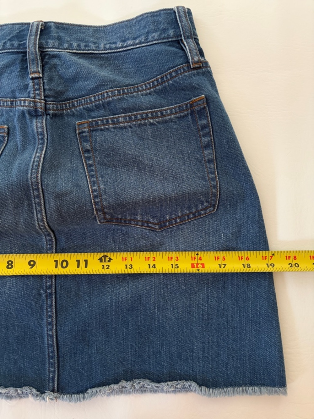J. Crew Denim Mini Jean Skirt Blue 100% Cotton Size 26 size XS - Picture 10 of 12